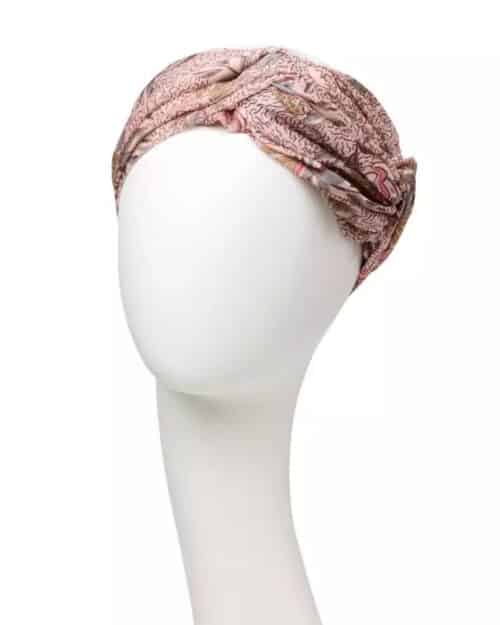 BOHO-Turban AMBER - Pastel-Rose-Bouquet – Bild 5