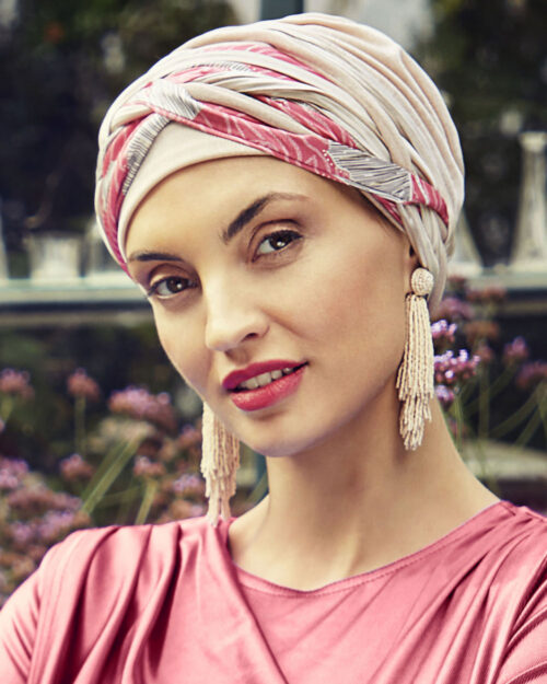 BOHO-Scarlett beige&Red-Glam-Mix 3032-0865 Christine Headwear