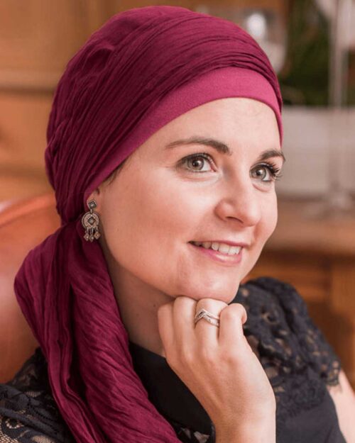 Turban mit Bindeschal NEW-DELHI (L/XL) - Bordeaux