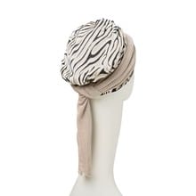 Christine Headwear: BOHO-Turban Sienna - Brown-Zebra-Print – Bild 2