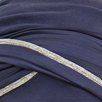 Turban VIVA-Emmy - Plissee-Blue/Gold – Bild 2