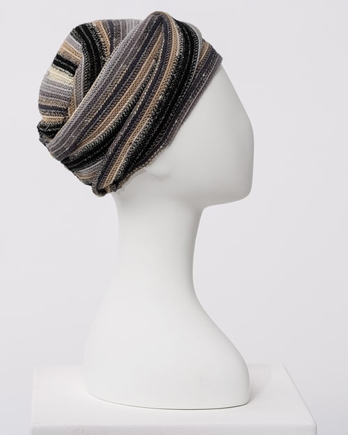 Turban VIVA-ZOYA - Black-Autumn-Stripes *NEU* – Bild 2